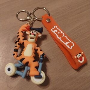 New Disney Tigger 3D Rubber Keychain | Winnie the Pooh Character Bag Charm